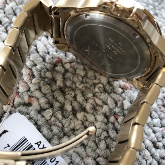 Armani Exchange Men's Ryder Gold Plated 45mm Watch - Picture 6 of 8